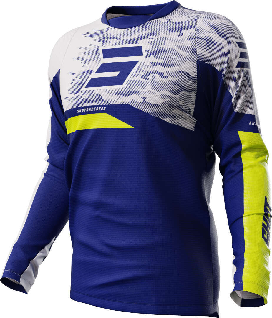 Shot Devo Matrix Motocross Jersey dunkelblau/weiß S Abbildung 1