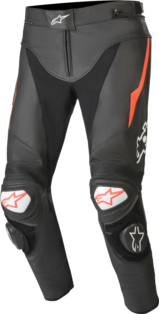 Alpinestars Track v2 Motorcycle Leather Pants black/red 44 Figure 1