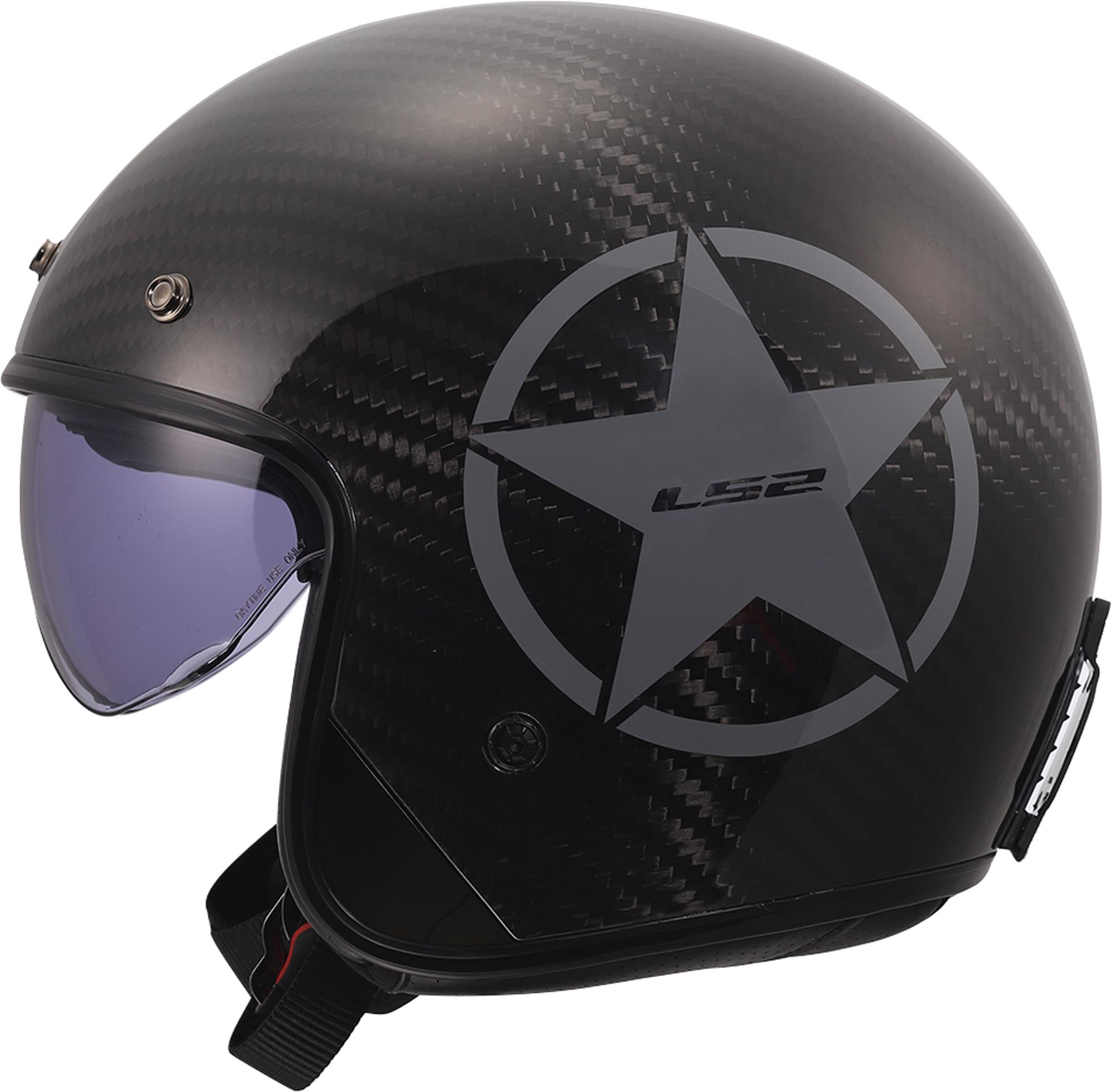 LS2 OF601 Bob II Carbon Star Jethelm grau S (55/56) Abbildung 3