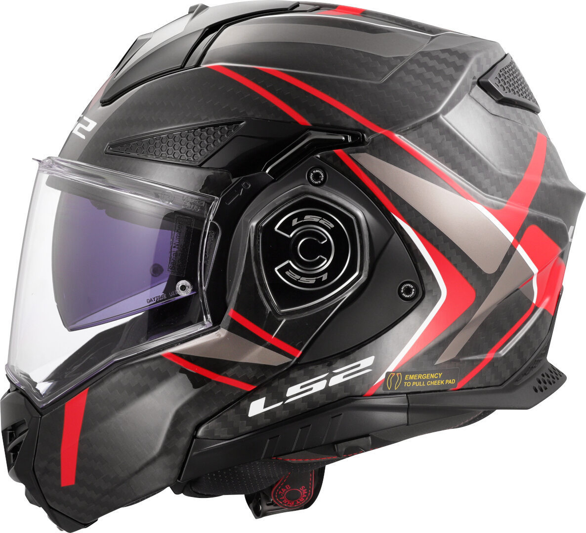 LS2 FF901 Advant X Carbon Future II Helm Rood S (55/56) Figuur 2