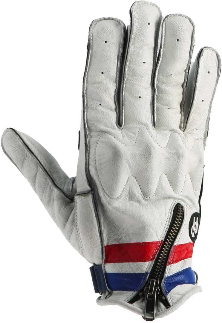 Helstons Ziper Motorcycle Gloves white/blue/red 9 Figure 1