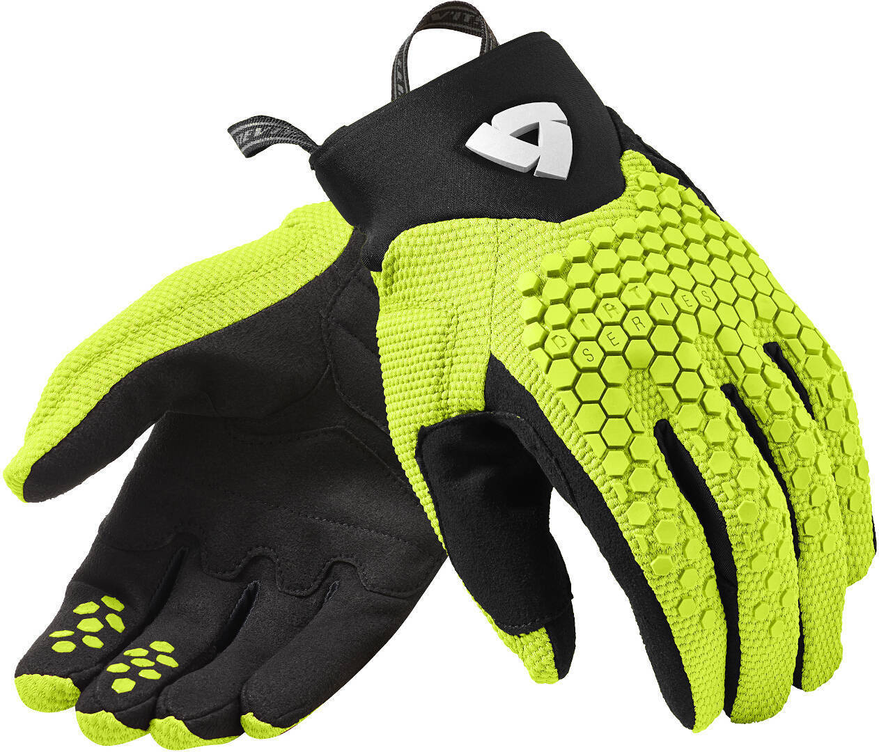 Revit Massif Motorcykelhandsker sort/neon M Figur 1