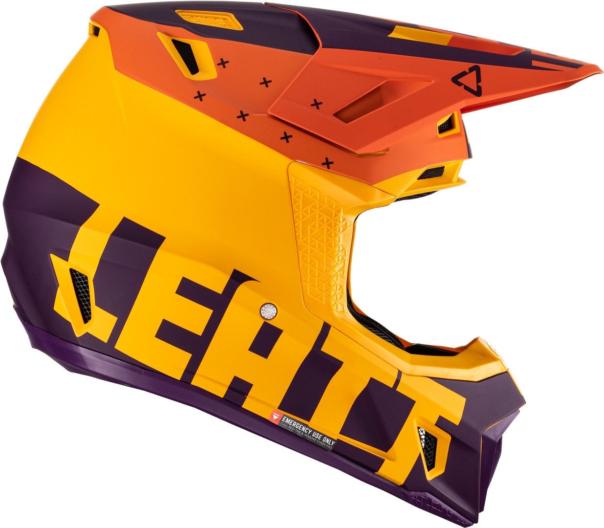 Leatt 7.5 Tricolor Capacete de Motocross com Óculos Laranja M (57/58) Figura 3