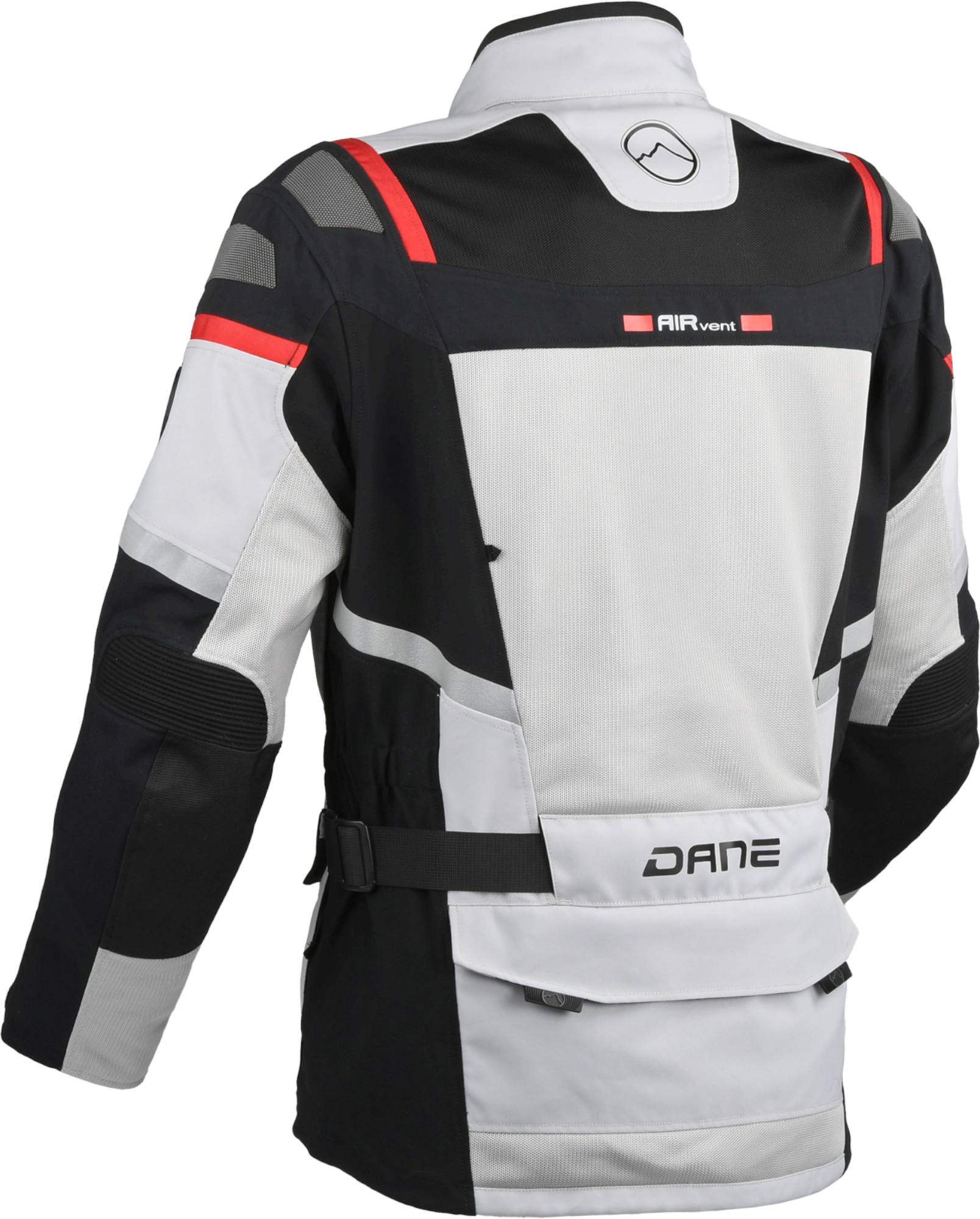 DANE Sundby 2 Mesh Motorcycle Textile Jacket light grey/red 3XL Figure 2