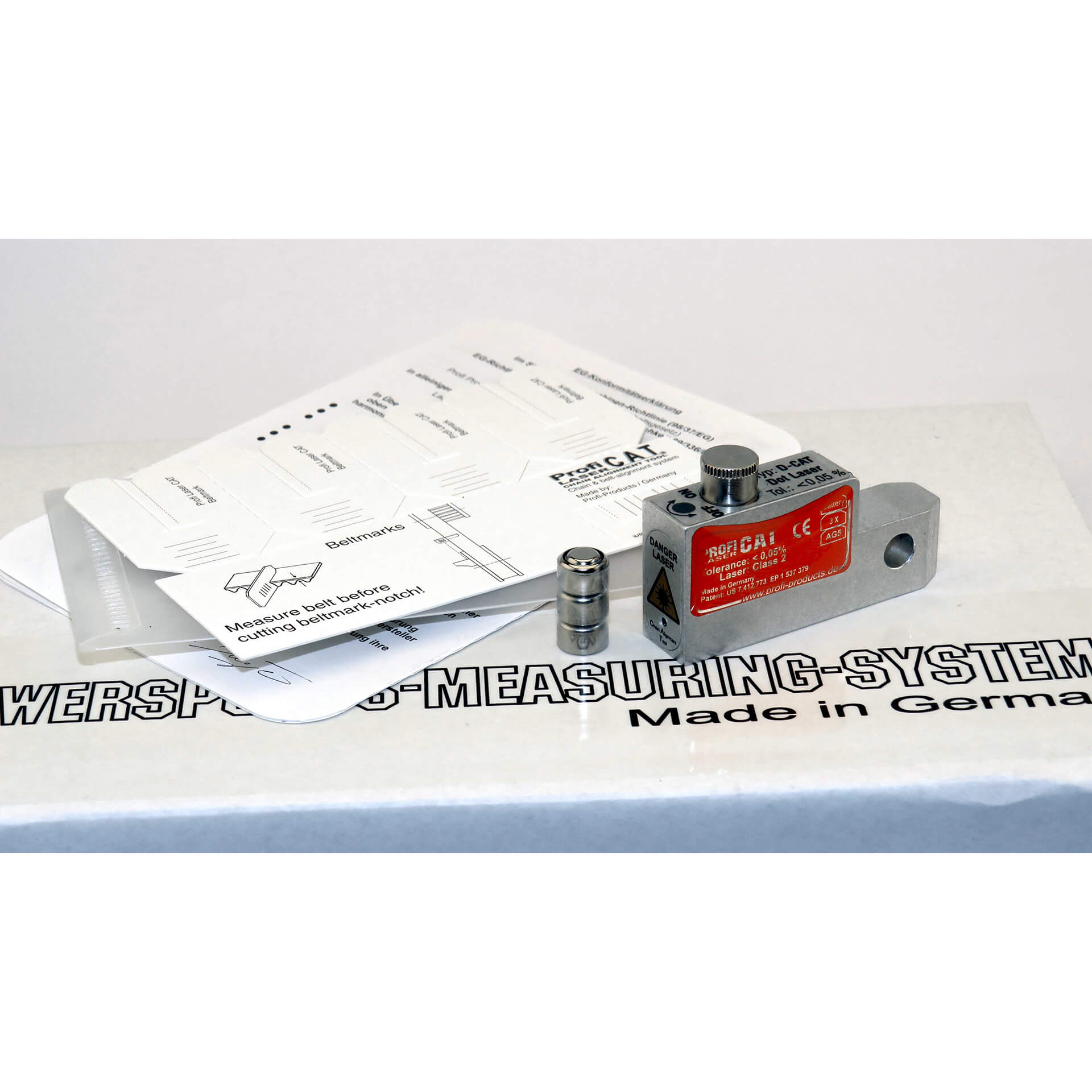 PROFI PRODUCTS D-CAT Punkt Laser Kettenfluchttester 12 mm Figura 1