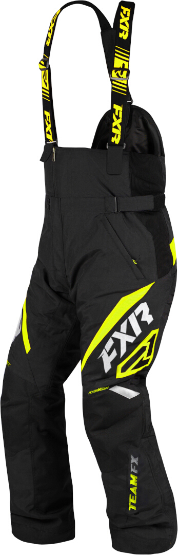 FXR Team FX 2023 Pantaloni de bib pentru snowmobil negru/galben S Figura 1