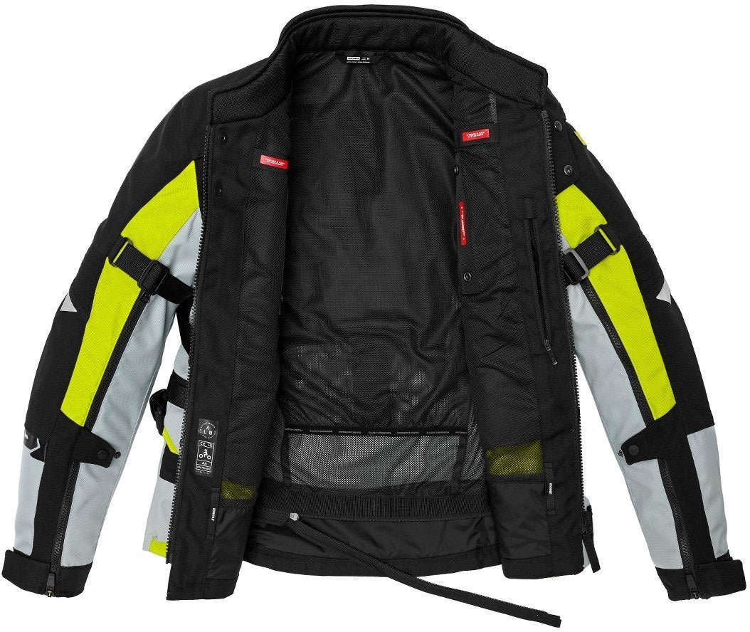 Spidi H2Out Allroad Motorrad Textiljacke schwarz/grau/gelb 3XL Abbildung 8