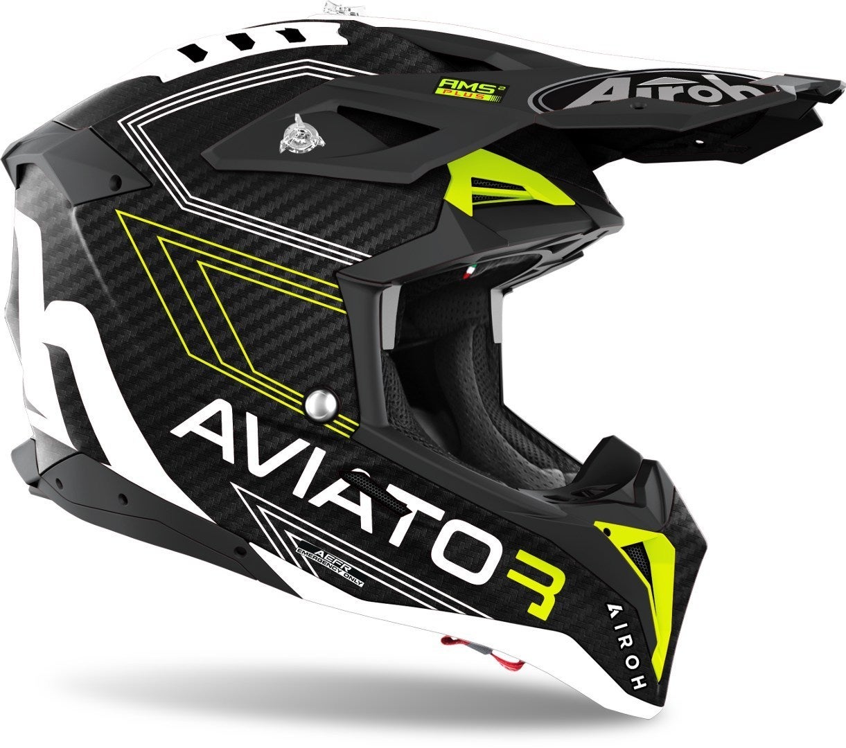 Airoh Aviator 3 Primal 3K Carbon Motocross-kypärä M (57/58) Kuva 3