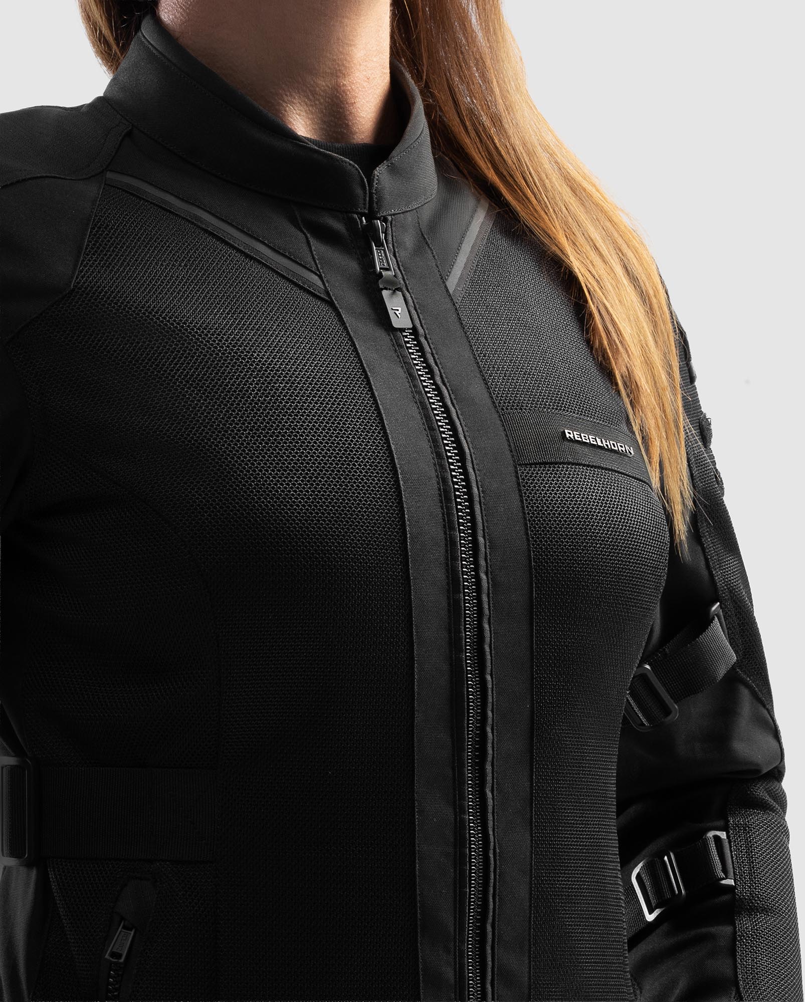 Side view of Rebelhorn Scandal 3 Ladies Motorcycle Textile Jacket
