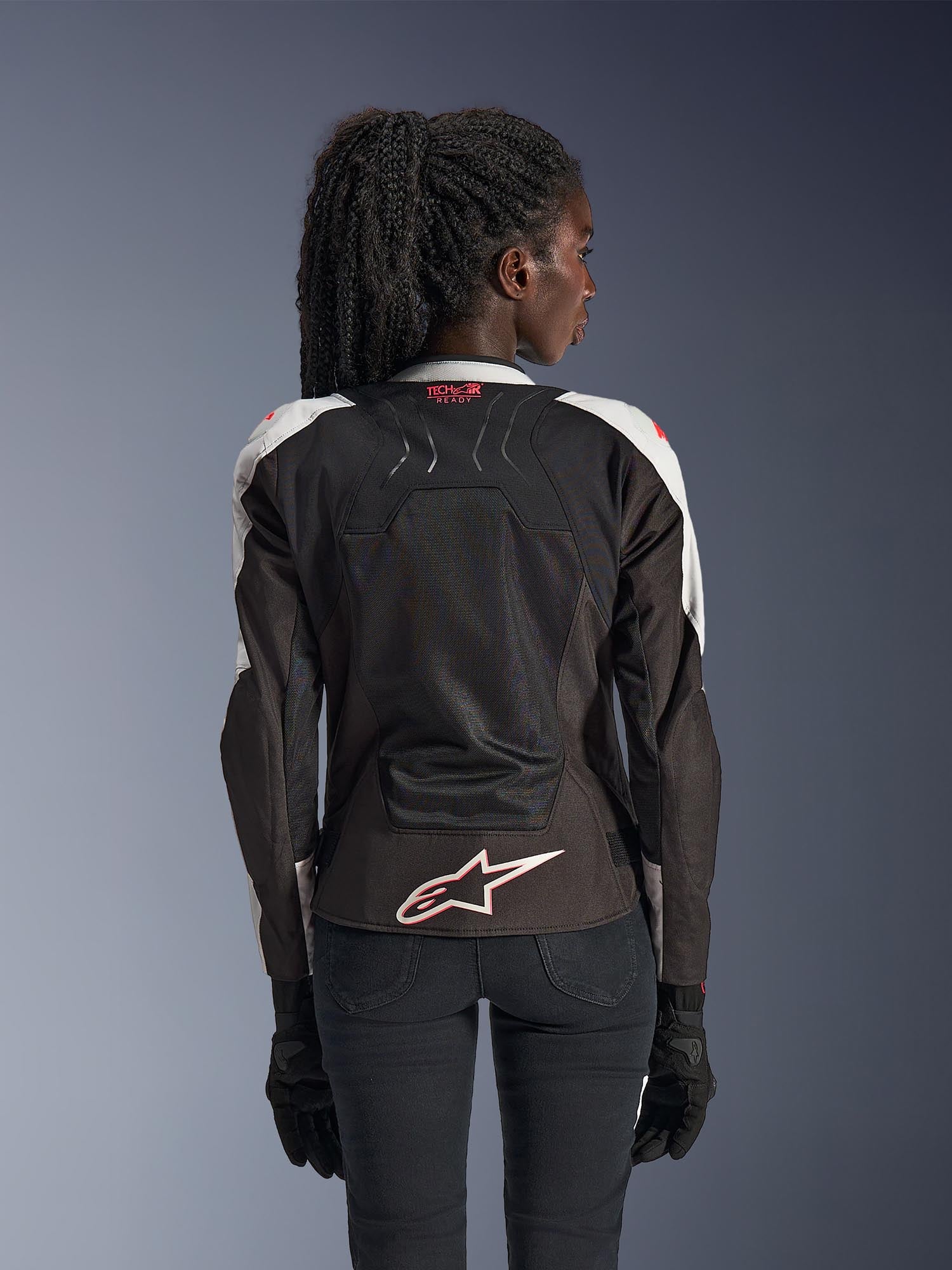 Side view of Alpinestars Stella SMX Air Perforated Ladies Motorcycle Textile Jacket