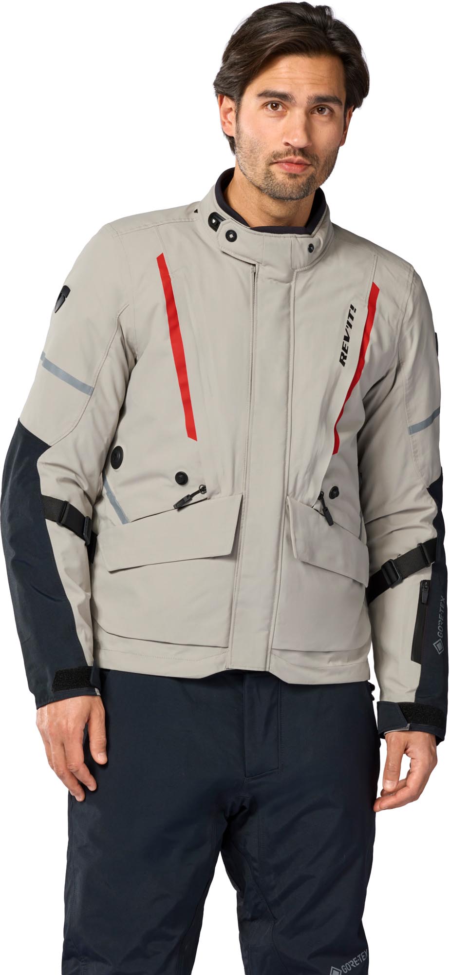 Revit Vertical 2 GTX wasserdichte Motorrad Textiljacke grau/rot L Abbildung 4