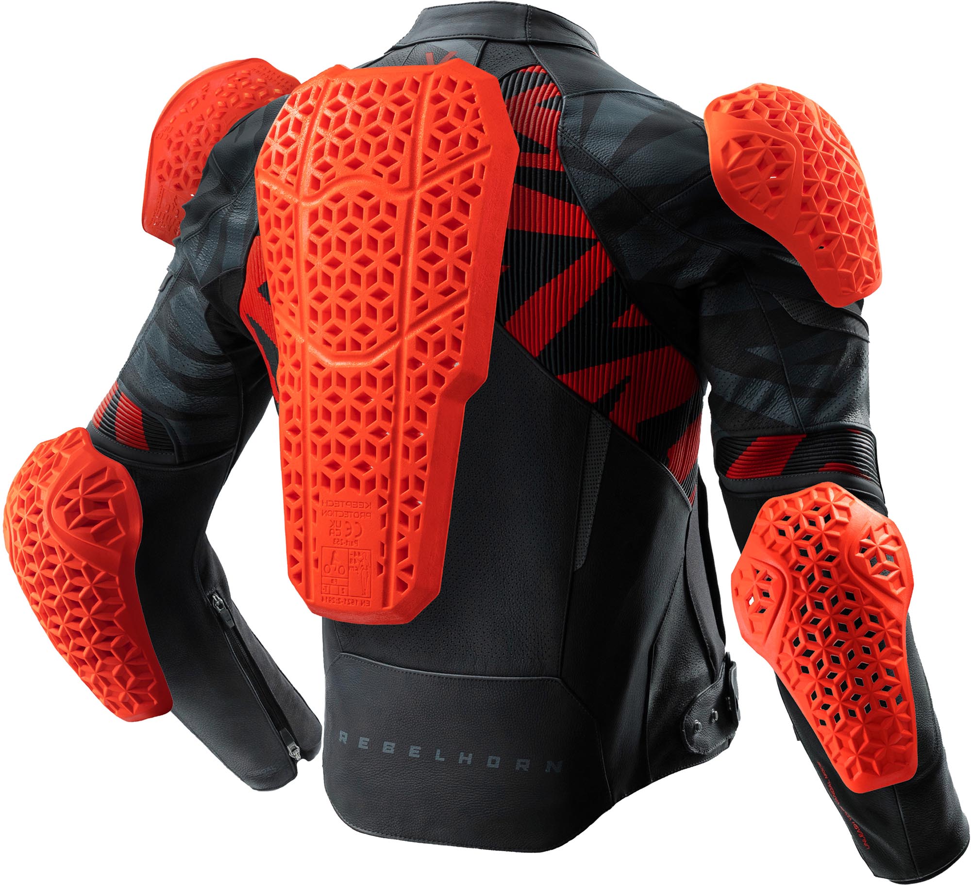 Rebelhorn Vandal 2 Motorleren jas zwart/grijs/rood 48 Figuur 12