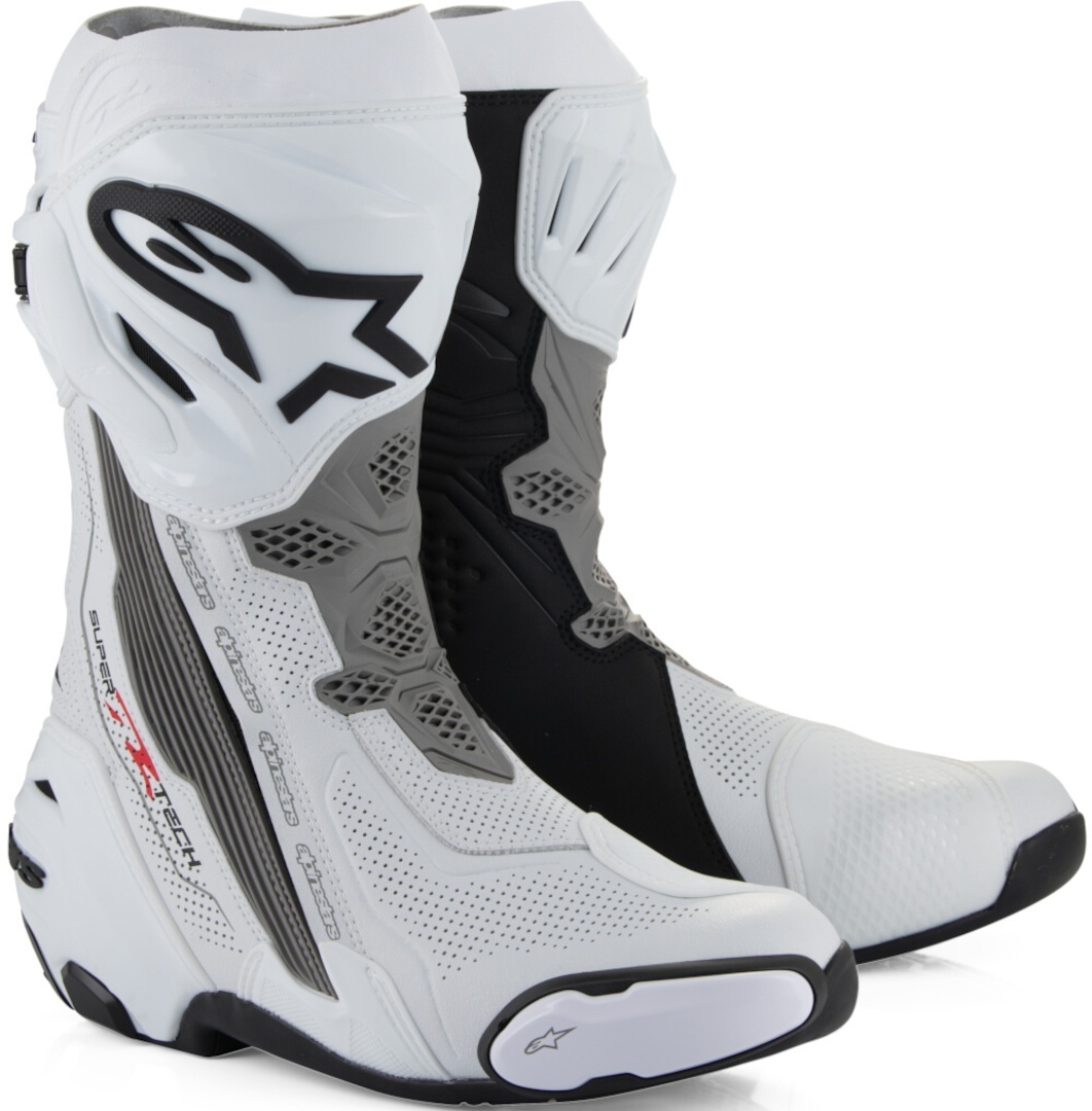 Alpinestars Supertech R Vented Motorcycle Boots white/grey 40 Figure 1