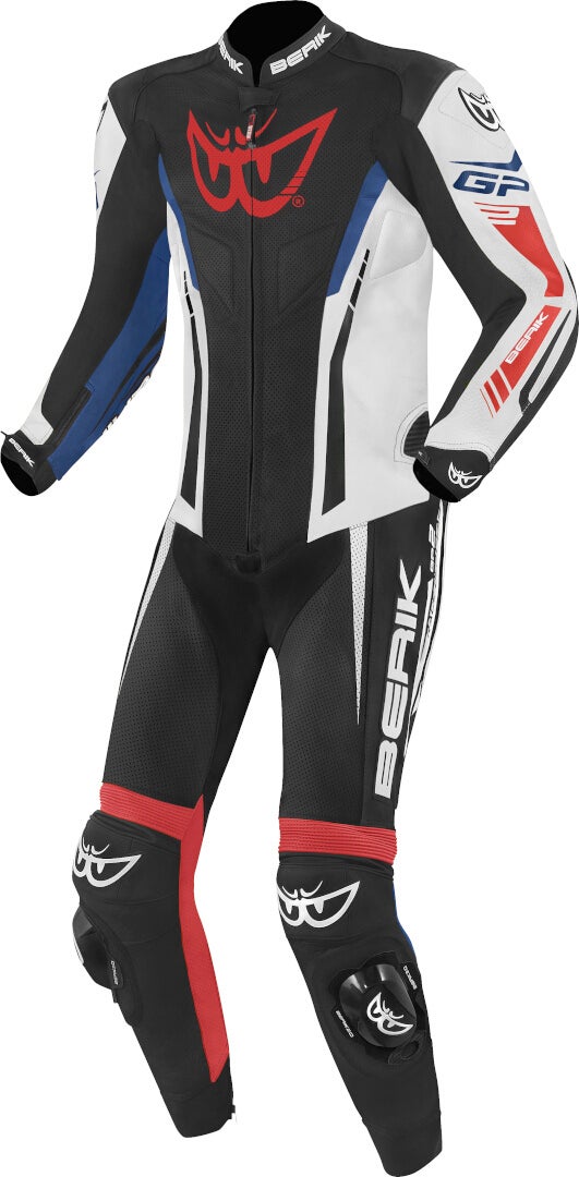 Berik Monza One Piece Motorcycle Leather Suit black/white/red/blue 58 Figure 1