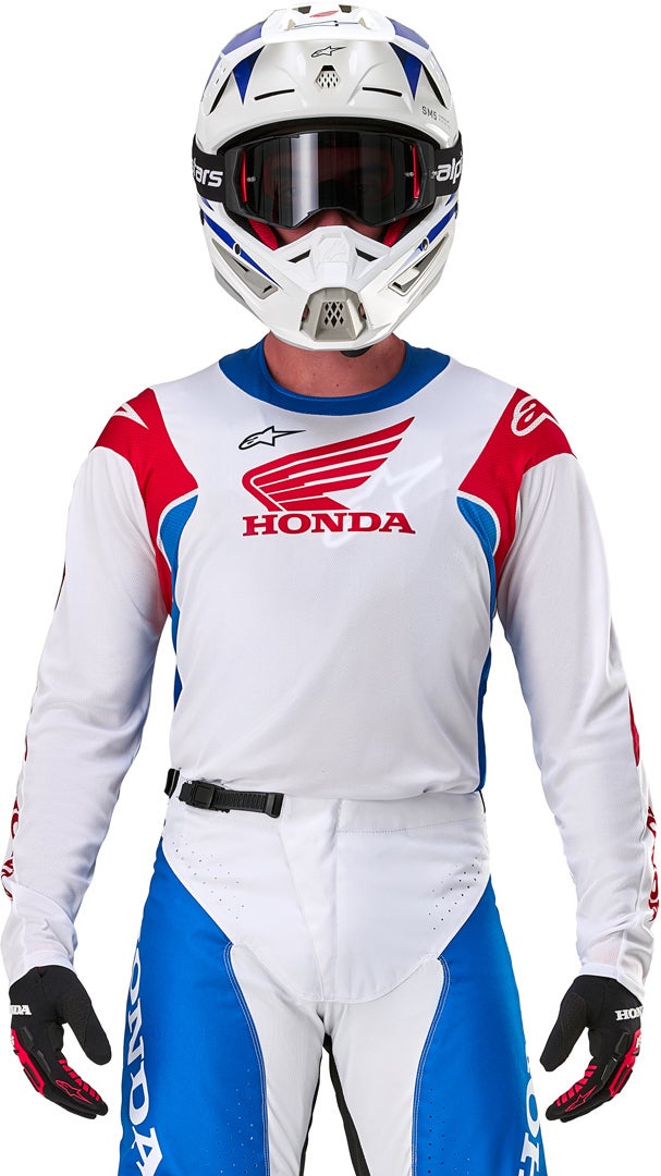 Alpinestars Honda Racer Iconic Motocross Jersey white/blue/red L Figure 5