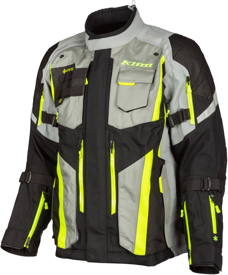 Klim Badlands Pro 2023 Jachetă textilă pentru motociclete negru/gri/galben S Figura 1