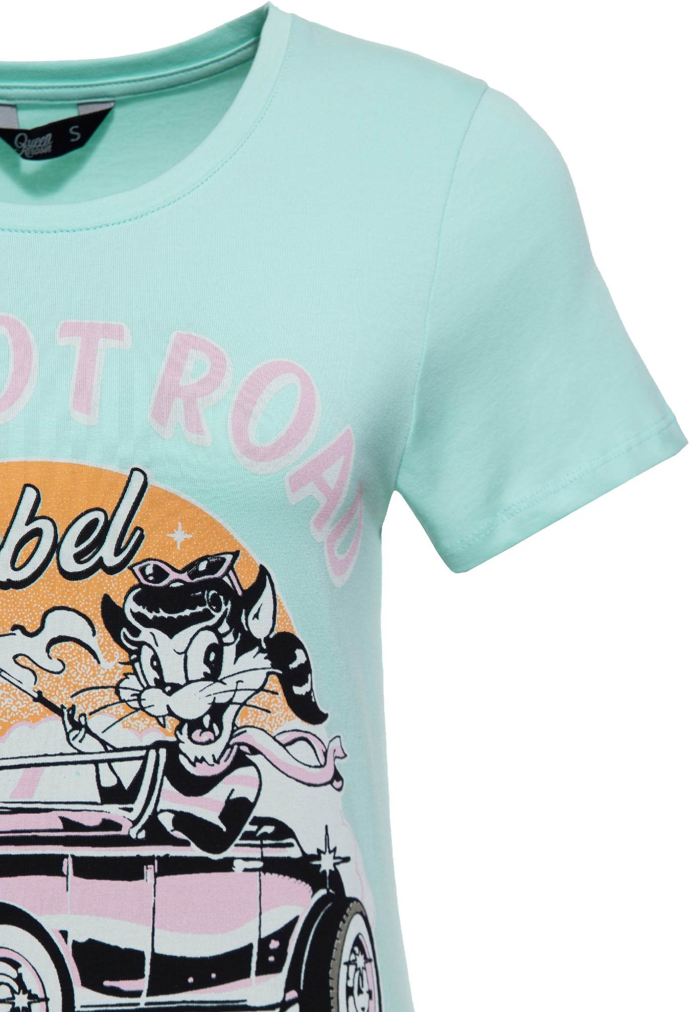 Queen Kerosin The Hot Road Rebel Maglietta da donna turchese 3XL Figura 3