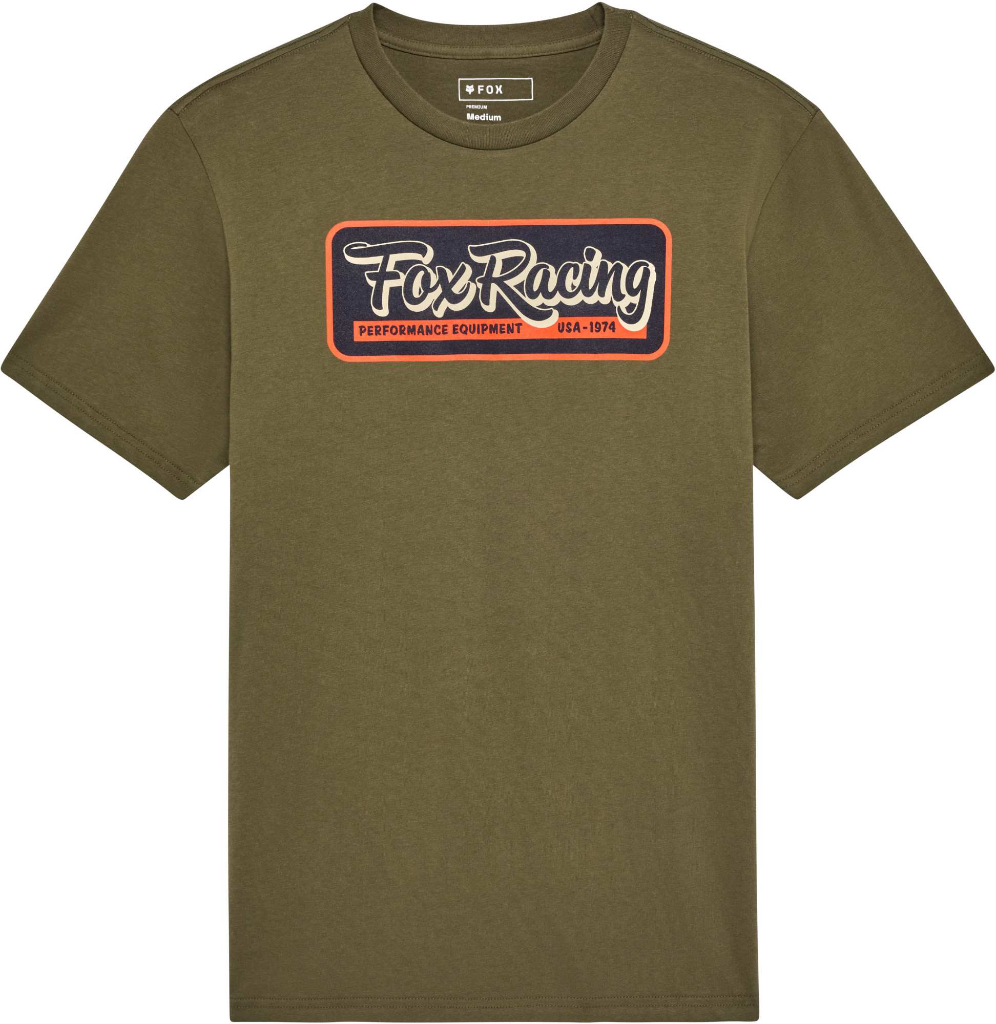 FOX Equipped Premium T-shirt Vert/Orange M Figure 1