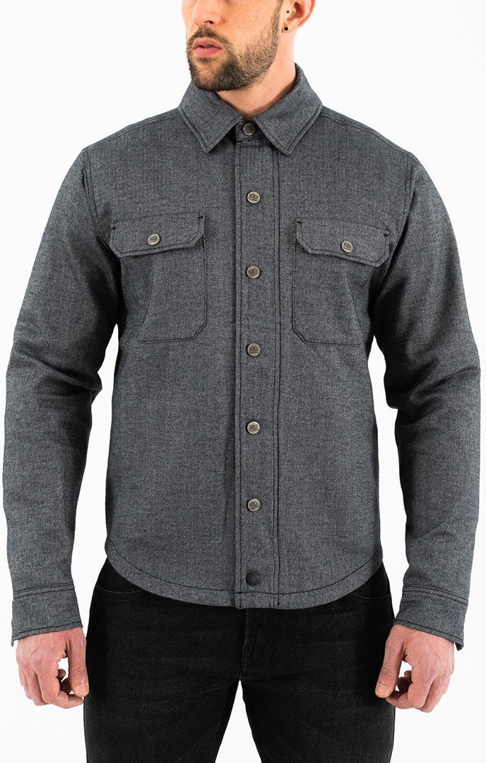 Rokker Boston Rider Chemise de moto gris M Figure 1
