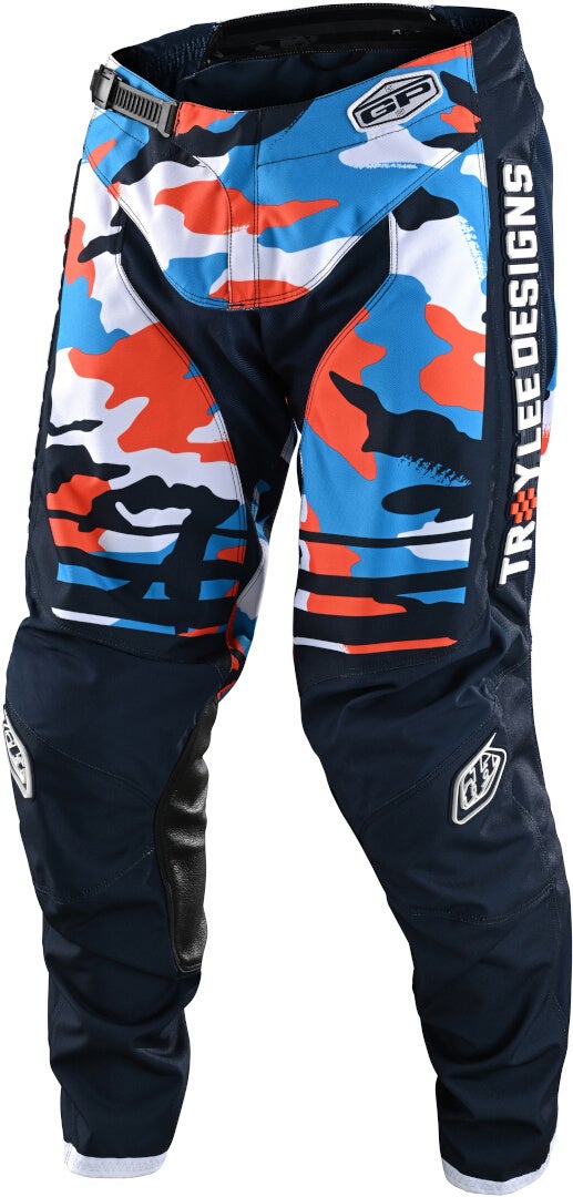 Troy Lee Designs GP Formula Camo Pantaloni Motocross blu/arancione 34 Figura 1