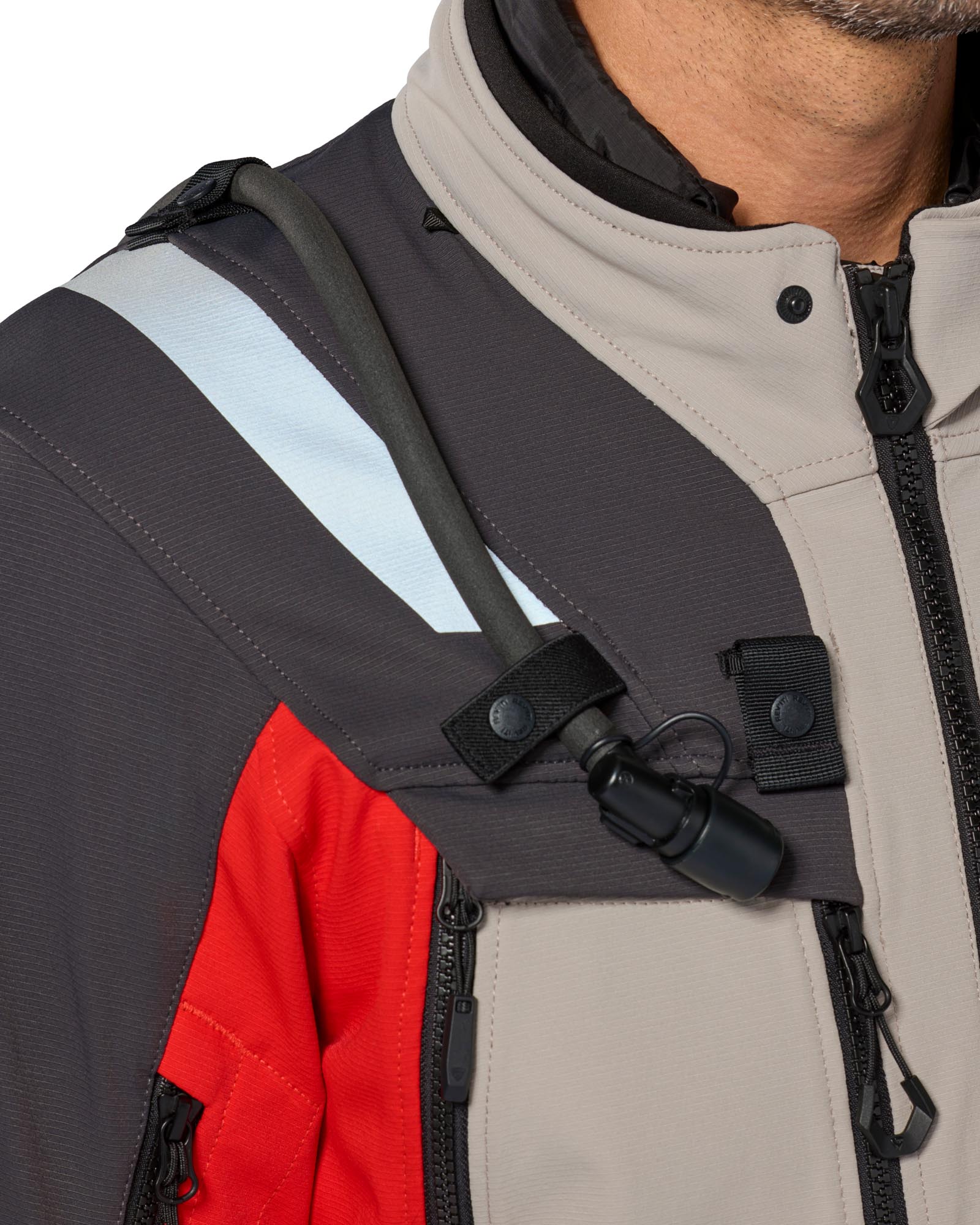 Revit Defender 4 GTX Veste textile moto imperméable anthracite/rouge S Figure 22