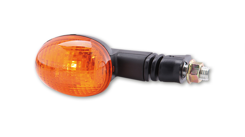 HIGHSIDER Smart Mini Bulb Indikatorhus Svart / Lins Orange (Par), Fram och Bak Figur 1