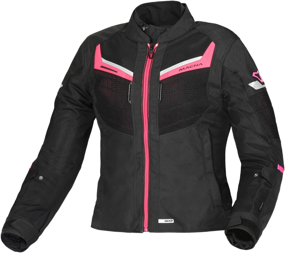 Macna Tondo waterproof Ladies Motorcycle Textile Jacket black/hotpink XL Figure 1