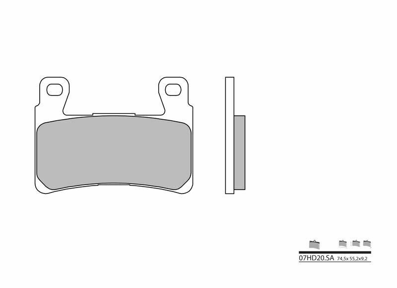 Brembo S.p.A. Sintrade bromsbelägg i metall - 07HD20SA Figur 1
