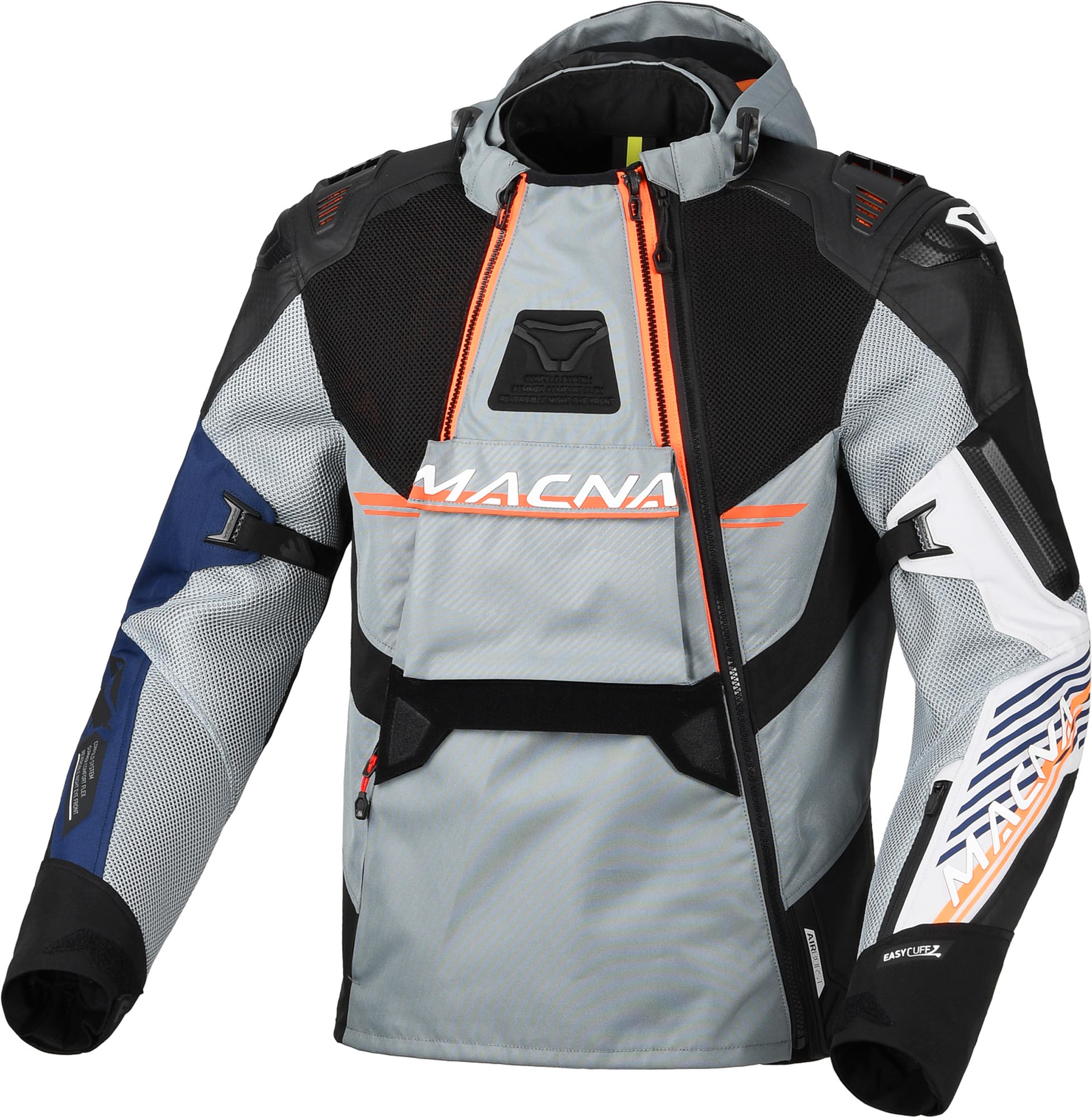 Macna Bravic Jachetă textilă impermeabilă pentru motociclete Gri/Albastru 2XL Figura 3