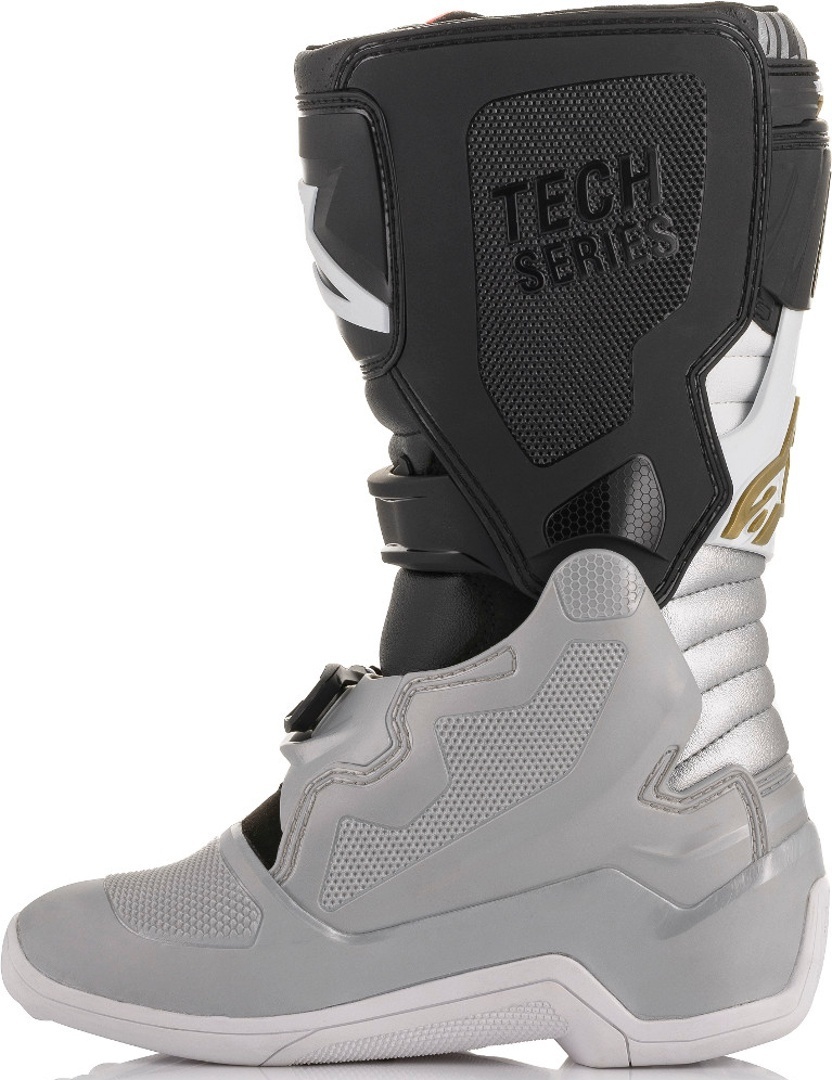 Alpinestars Tech 7S Cizme de motocross pentru tineret Negru/argintiu 34 Figura 4