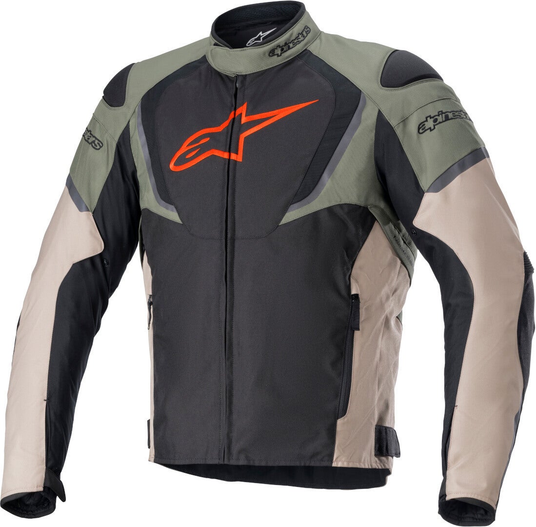 Alpinestars T-Jaws V3 Waterproof Motorcycle Textile Jacket black/olive 3XL Figure 1