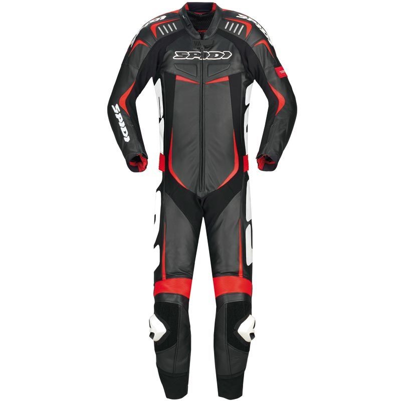 Spidi Track Wind Pro One Piece Motorcycle Leather Suit black/red 54 Figure 1