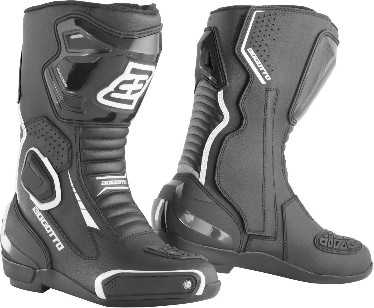 Bogotto Carta Race bottes de moto pour dames perforées Noir/Blanc 39 Figure 1