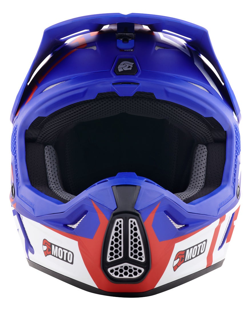 FC-Moto Merkur Flex Casco Motocross blu/rosso/bianco S Figura 5