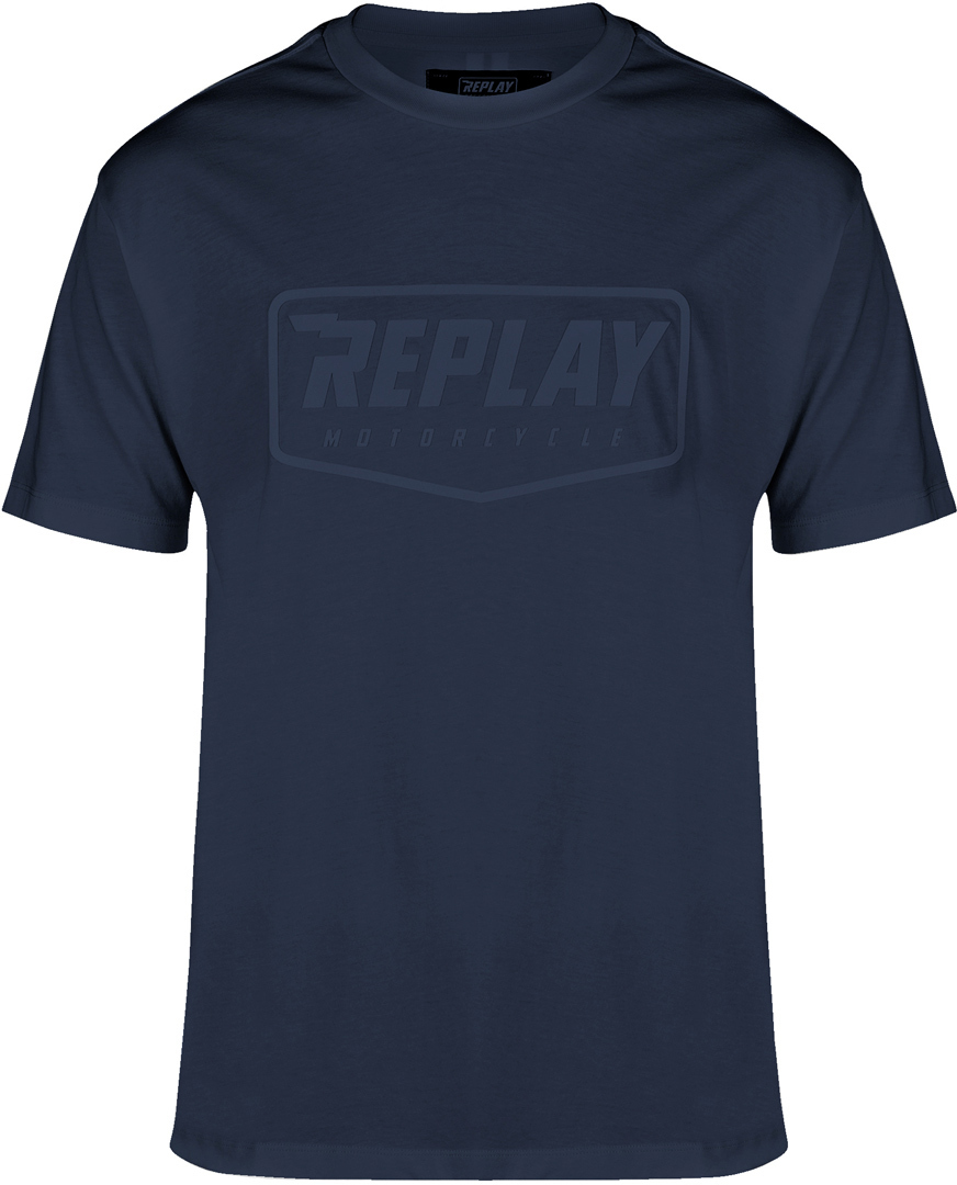 Replay Logo T-shirt mørkeblå M Figur 1