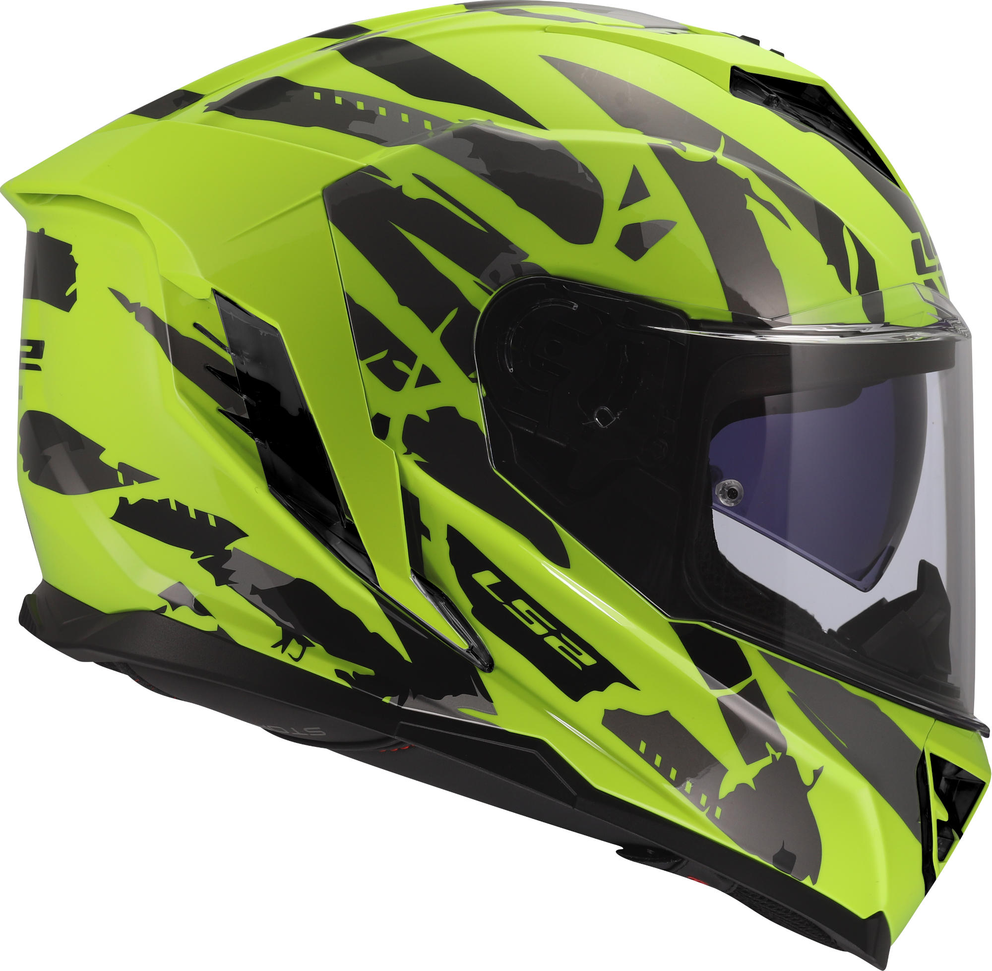 LS2 FF818 Storm III Kaos Hjelm gul/sort M (57/58) Figur 5