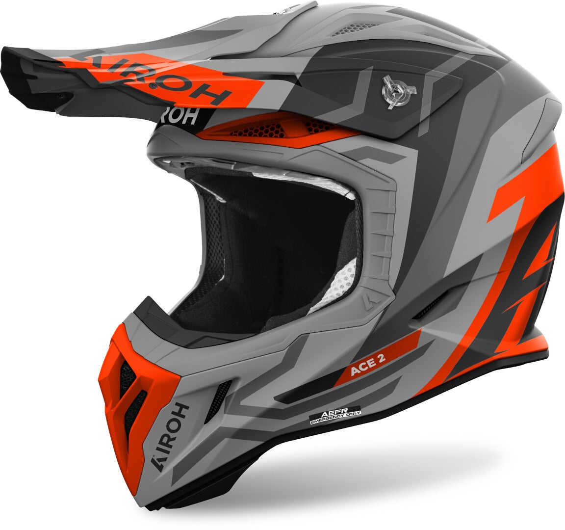 Airoh Aviator Ace 2 Ground Motocross Helm grau/orange M (57/58) Abbildung 1