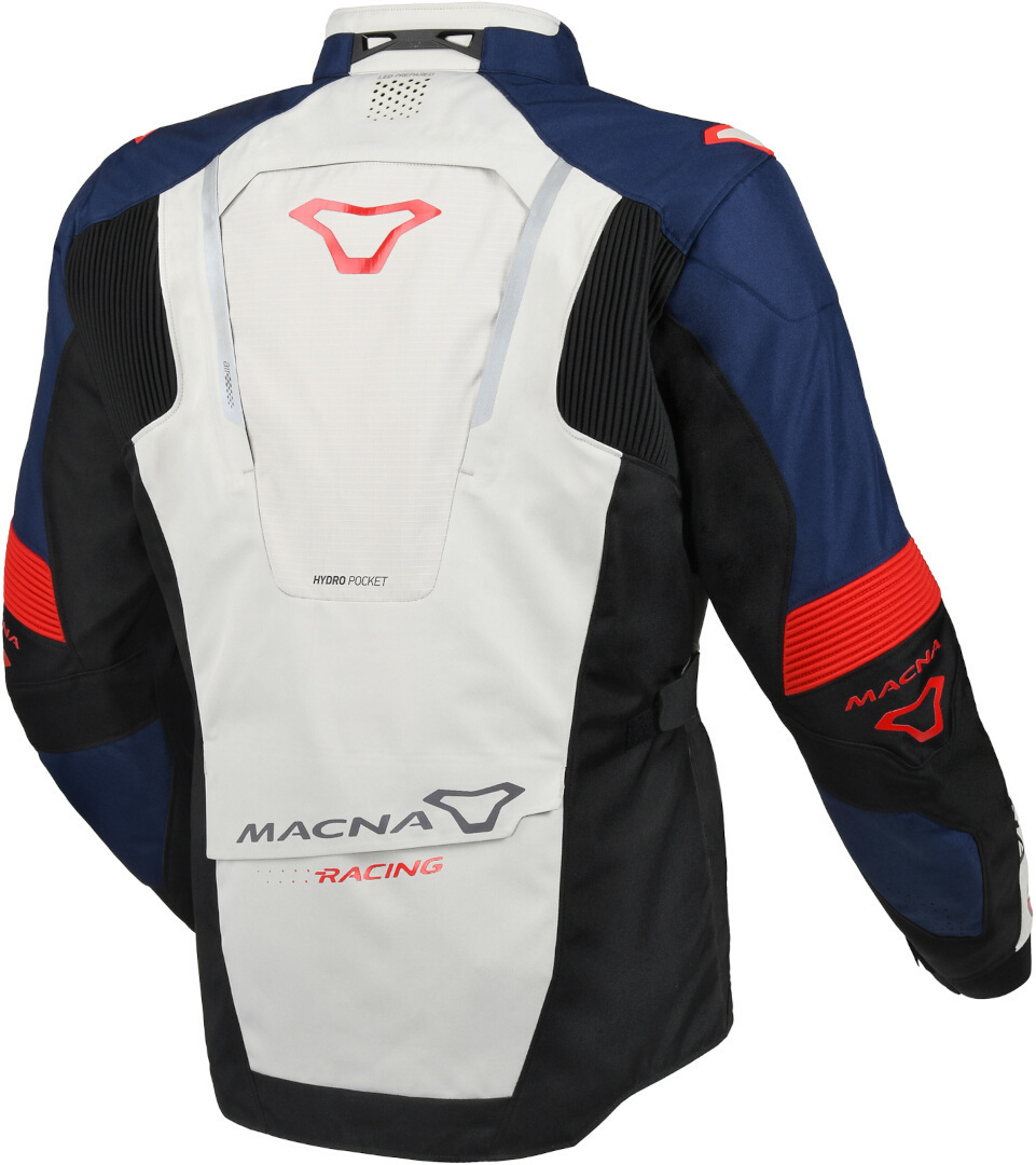 Macna Notch waterproof Motorcycle Textile Jacket light grey/blue/red L Figure 2