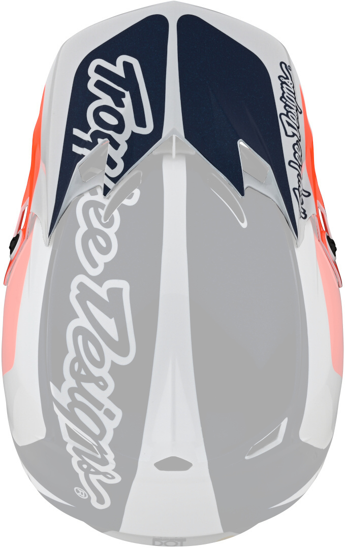 Troy Lee Designs SE4 Corsa Vârful Casca Alb/Albastru/Portocaliu Figura 1