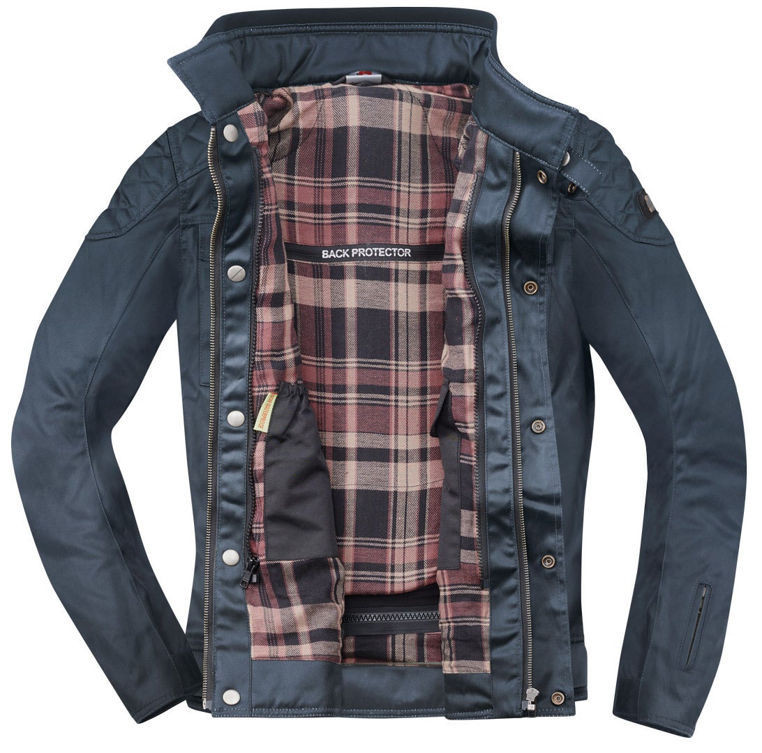 Bogotto Barton waterproof Motorcycle Waxed Jacket navy blue L Figure 6