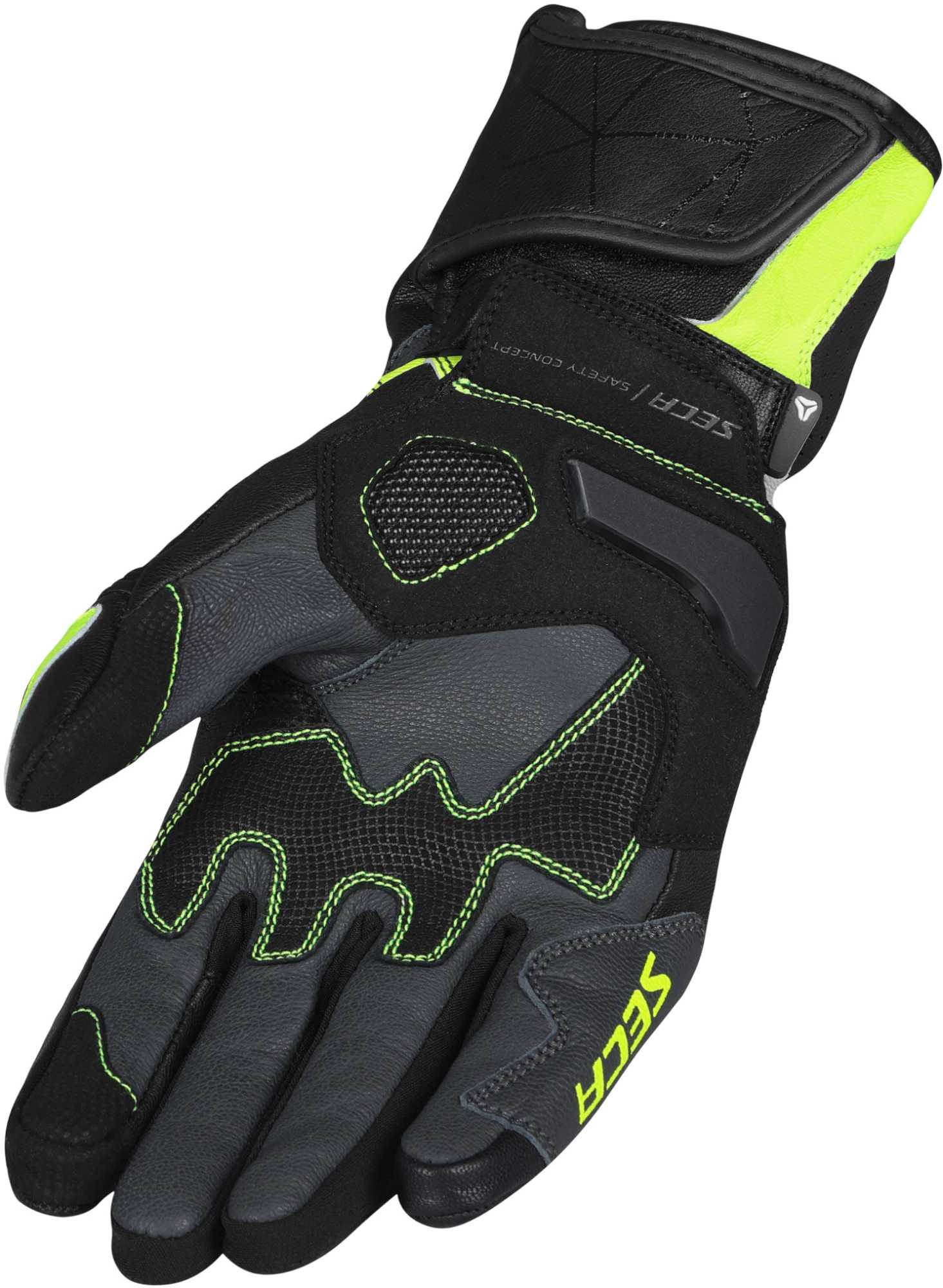 Seca Atom Motorcykel handsker sort/gul L Figur 3