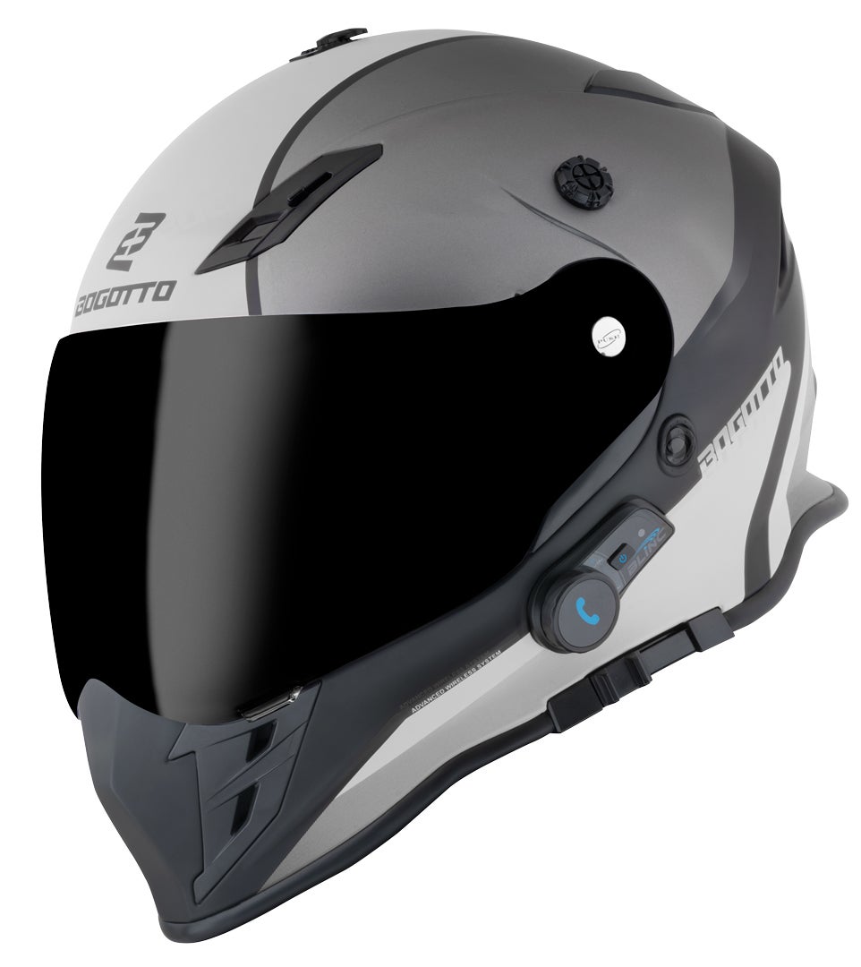 Bogotto H331 BT Tour EVO Bluetooth Enduro hjelm sort mat/grå 2XL Figur 2