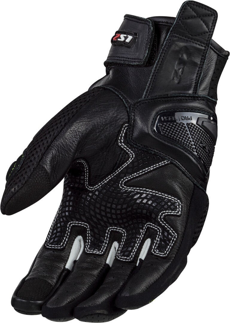 LS2 Spark II Air Mesh Motocycle Gloves black/white/neon-yellow M Figure 2