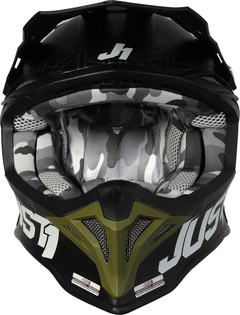 Just1 J39 Kinetic Casco motocross Verde/Nero S (55/56) Figura 4