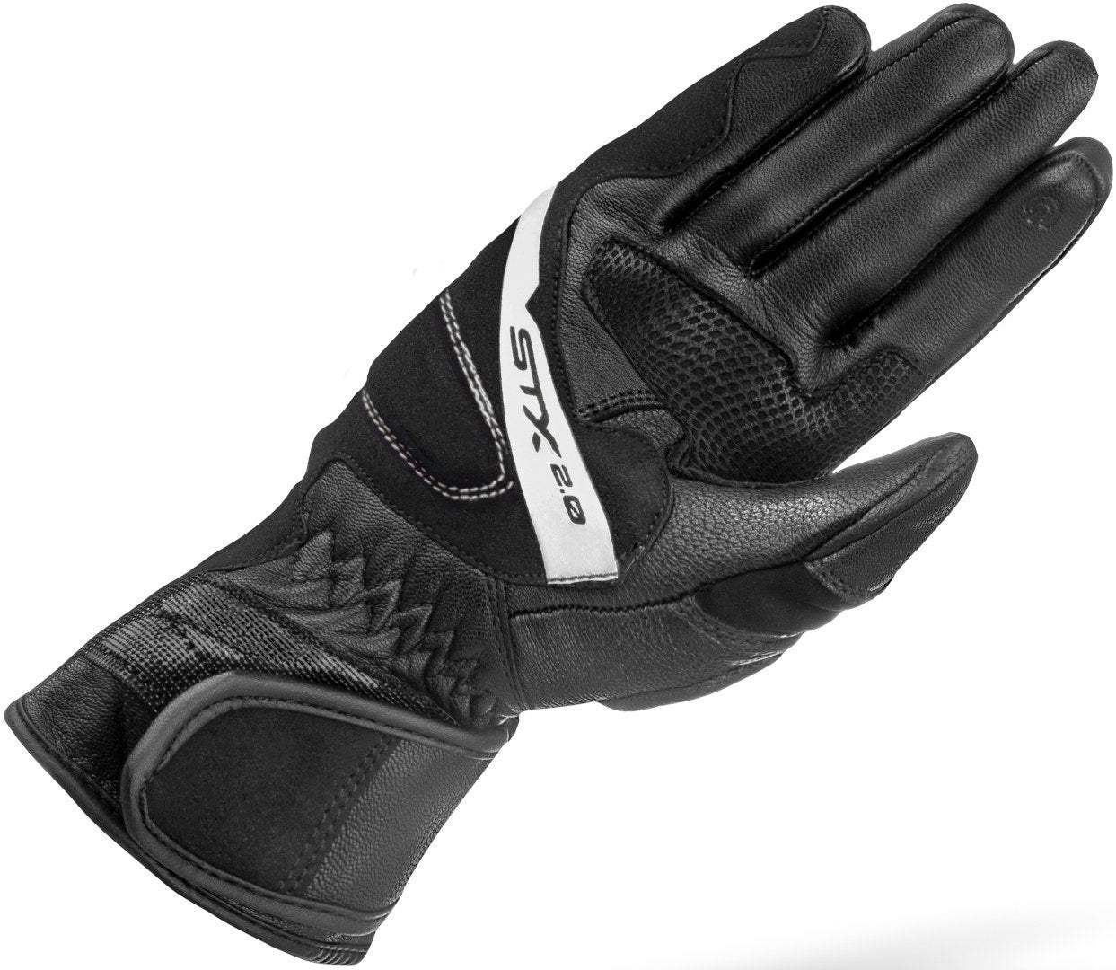 SHIMA STX 2.0 perforerede motorcykelhandsker Sort/hvid M Figur 2