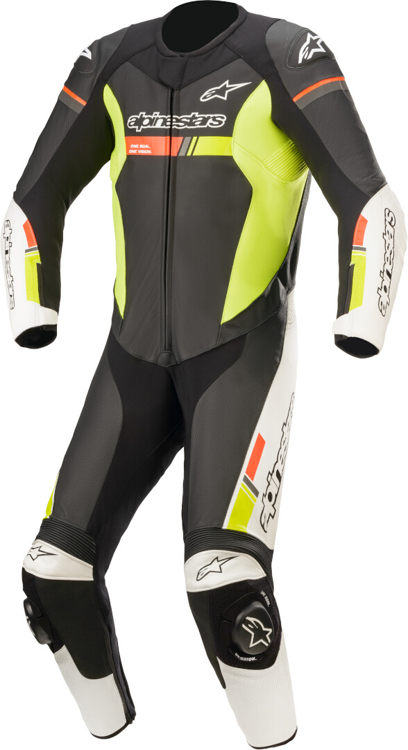 Alpinestars GP Force Chaser Costum de piele de motocicletă One Piece Negru/Alb/Roșu/Galben 48 Figura 1