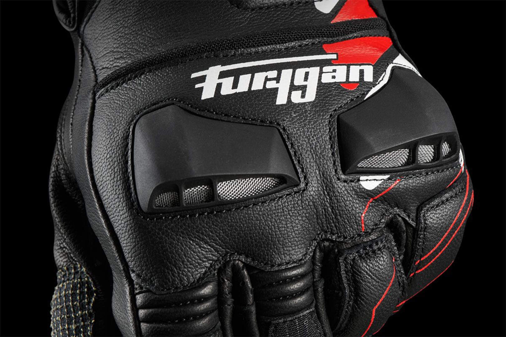 Furygan Styg 10 Motorcycle Gloves black/white/red M Figure 4