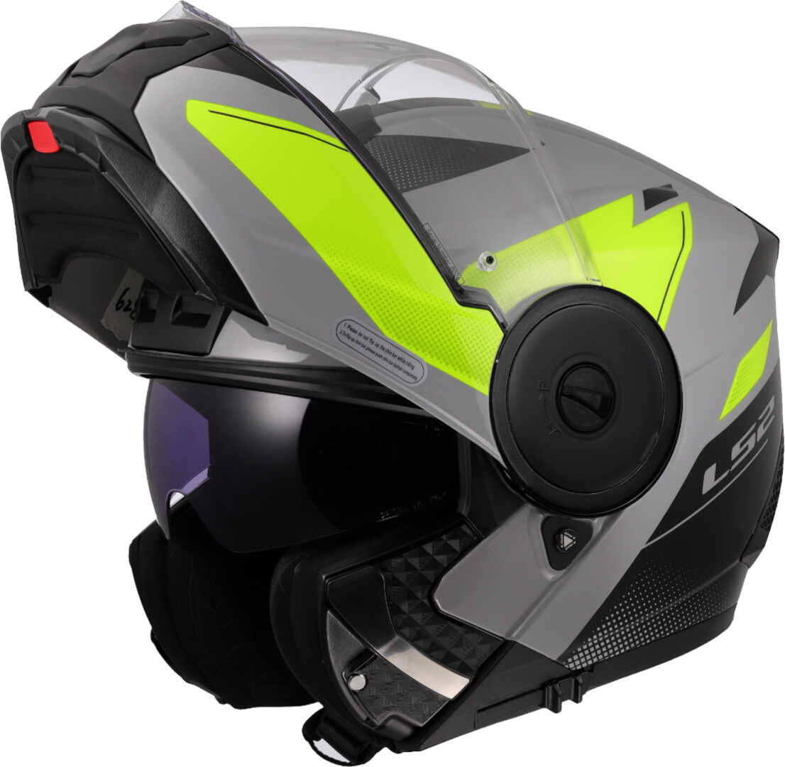 LS2 FF902 Scope II Duria Casco Grigio/Giallo neon S (55/56) Figura 9