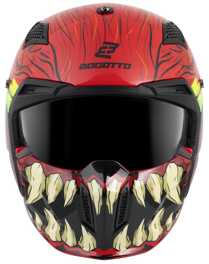 Bogotto Radic Bestia 22.06 Casco rosso/nero/giallo S Figura 4