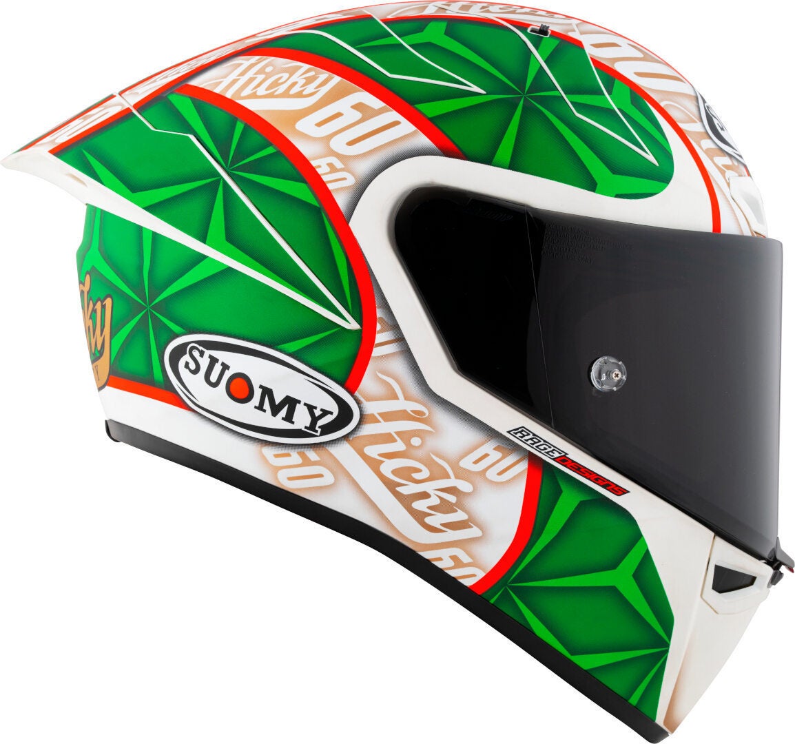 Side view of Suomy S1-XR GP Hickman Replica 2023 FIM E06 Helmet